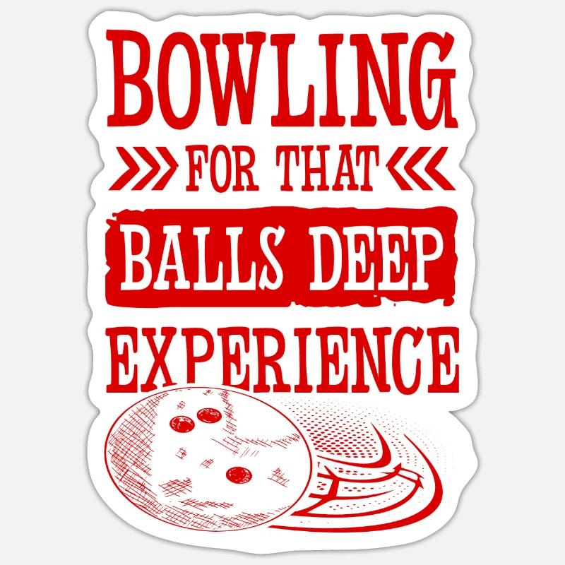 Expérience de bowling - Sticker taille S (10 x 10 cm) - blanc mat