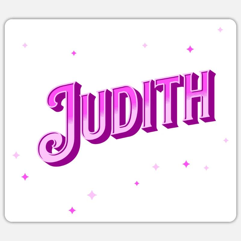 Judith name personalized - Sticker size S (10 x 10 cm) - white matte