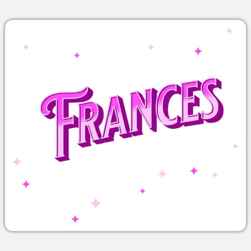 France's name personalized - Sticker size S (10 x 10 cm) - white matte