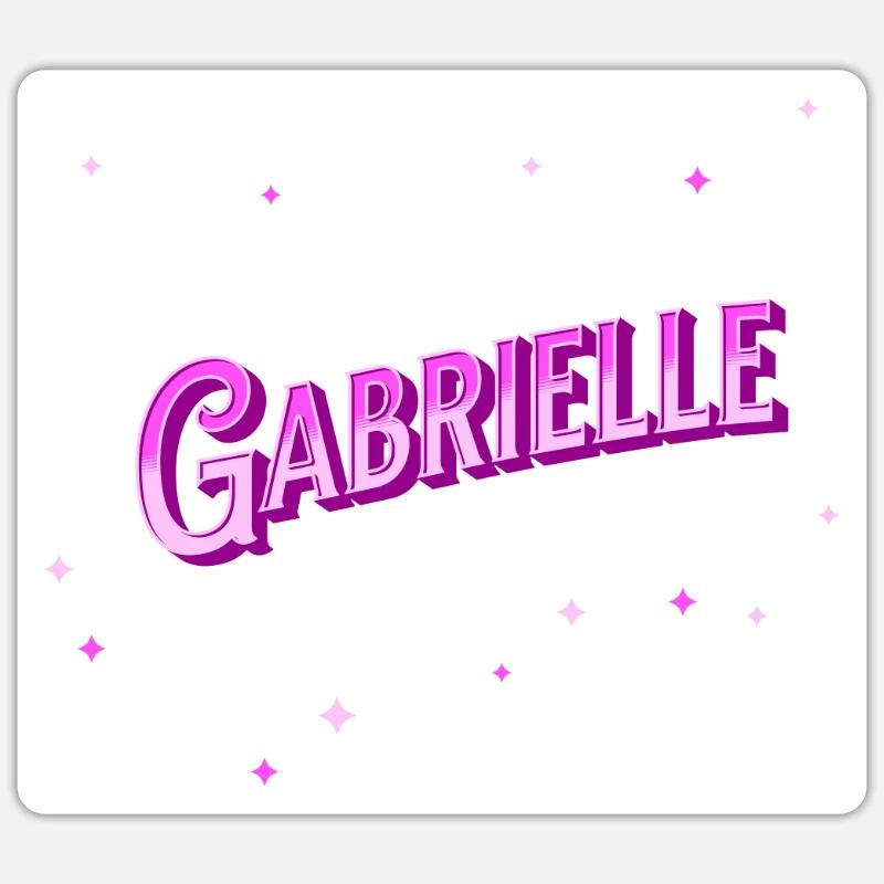 Gabrielle's name personalized - Sticker size S (10 x 10 cm) - white matte