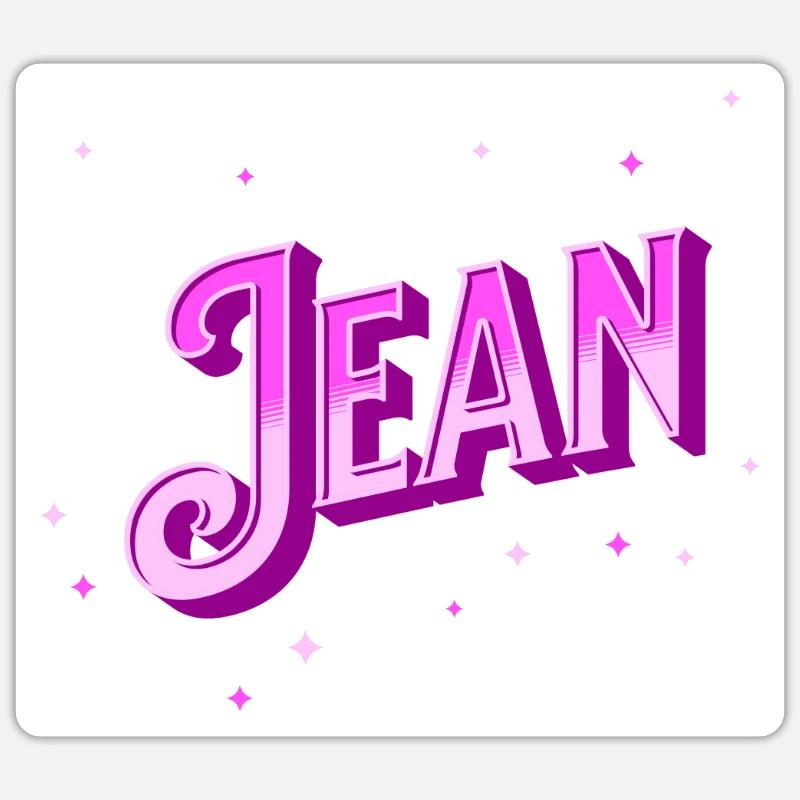 Jean name personalized Sticker size S (10 x 10 cm)