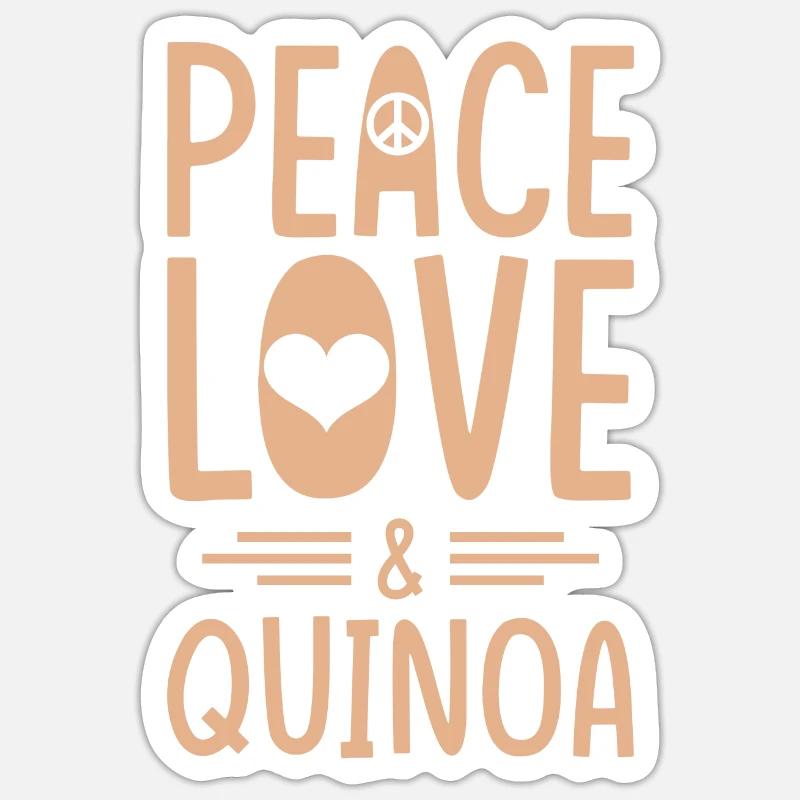 Quinoa Spruch - Sticker Größe S (10 x 10 cm) - Mattweiß