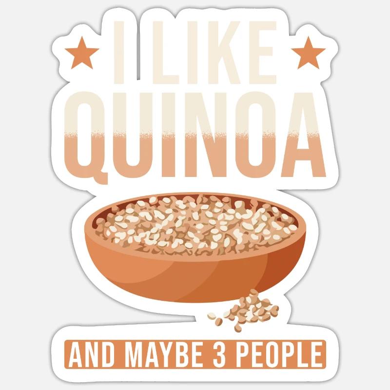 Dicton du quinoa - Sticker taille S (10 x 10 cm) - blanc mat
