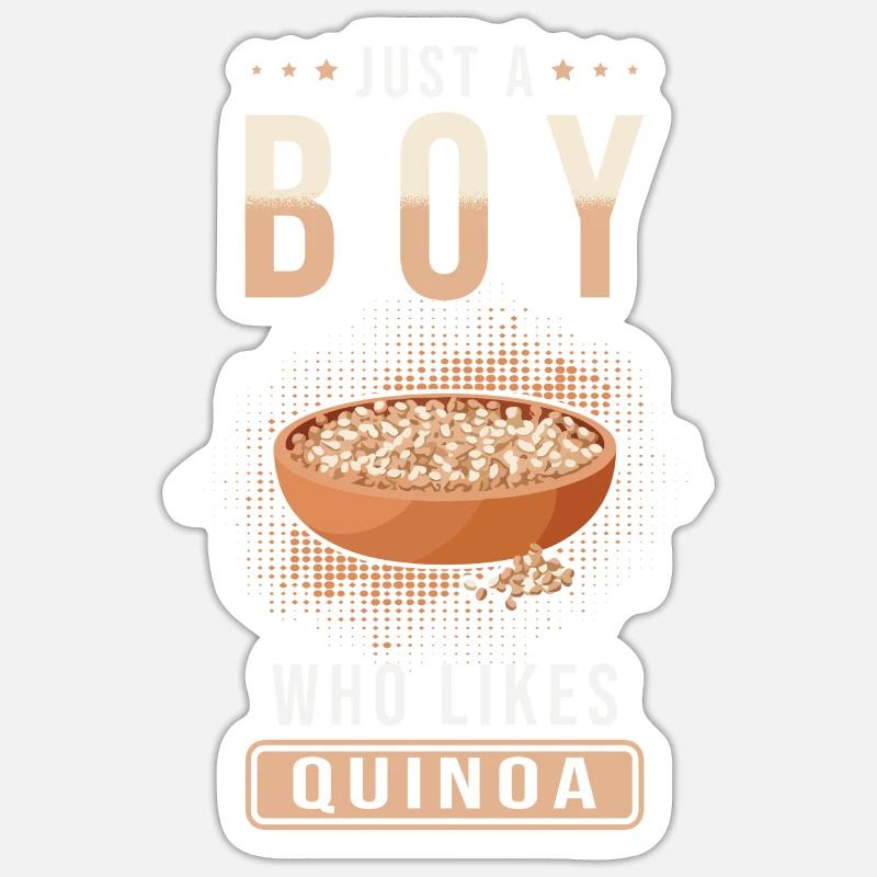 Dicton du quinoa - Sticker taille S (10 x 10 cm) - blanc mat