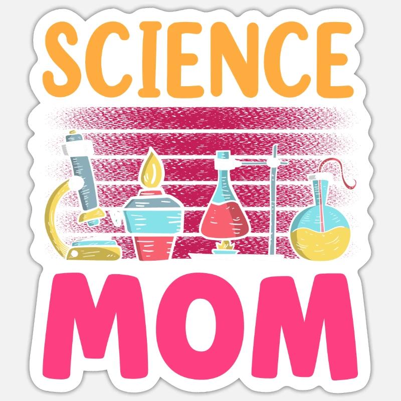 Science Mama Team Scientist Science - Sticker size S (10 x 10 cm) - white matte