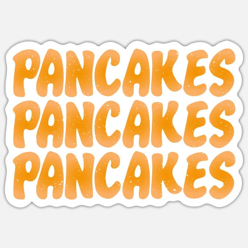 Pancake Lover Cadeau - Sticker taille S (10 x 10 cm) - blanc mat