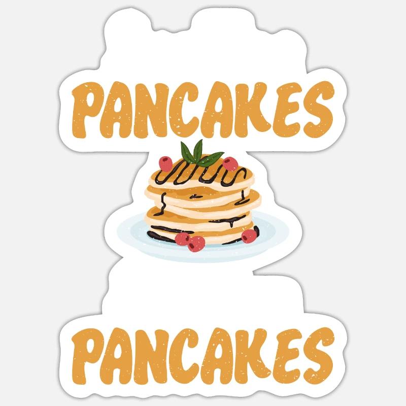 Pancake Lover Gift - Sticker size S (10 x 10 cm) - white matte