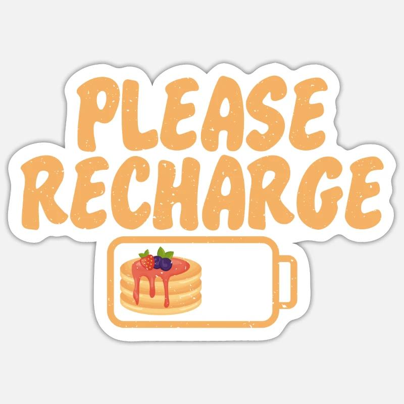 Pancake Lover Gift - Sticker size S (10 x 10 cm) - white matte