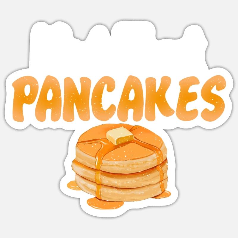 Pancake Lover Gift - Sticker size S (10 x 10 cm) - white matte