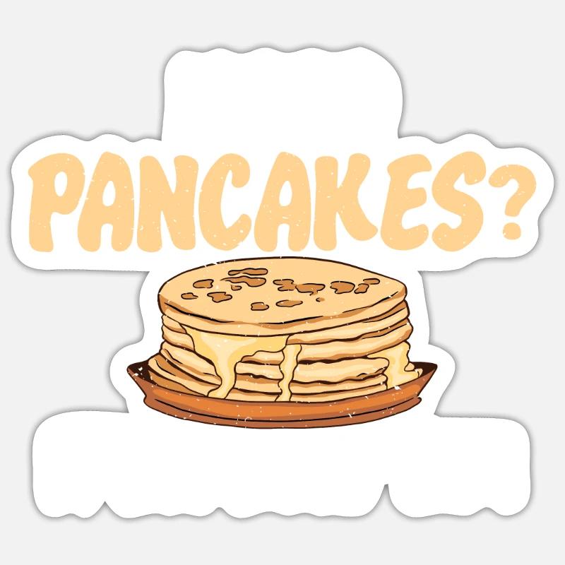Pancake Lover Gift - Sticker size S (10 x 10 cm) - white matte