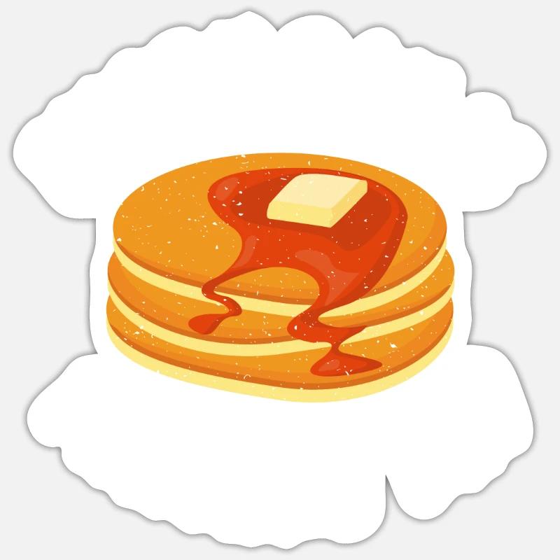 Pancake Lover Gift - Sticker size S (10 x 10 cm) - white matte
