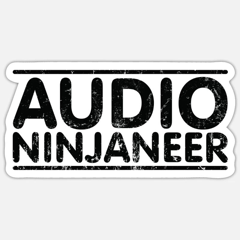 Ninjaneer - Audio Technician - Sticker size S (10 x 10 cm) - white matte