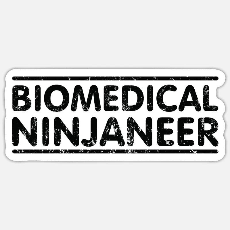 Ninjaneer - Biomedical Engineer - Sticker size S (10 x 10 cm) - white matte