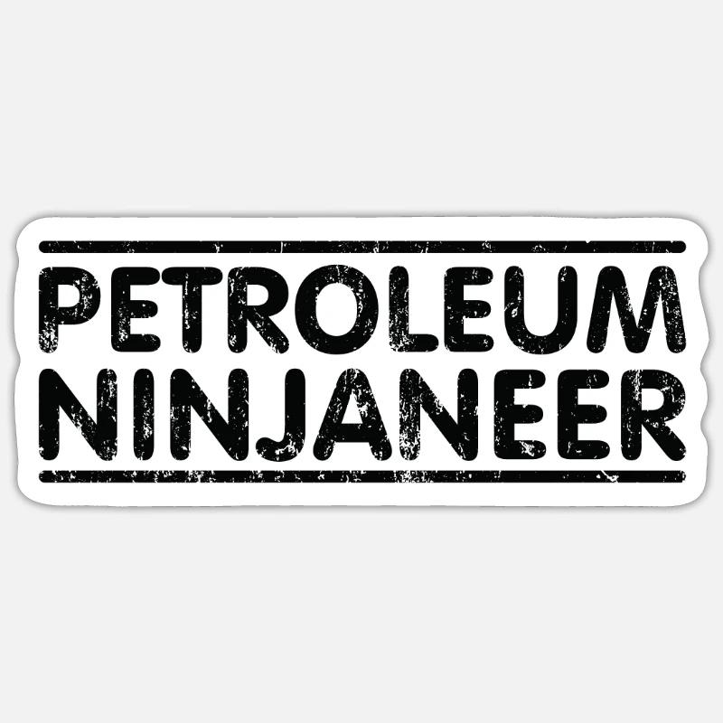 Ninjaneer - Petroleum Engineer - Sticker size S (10 x 10 cm) - white matte