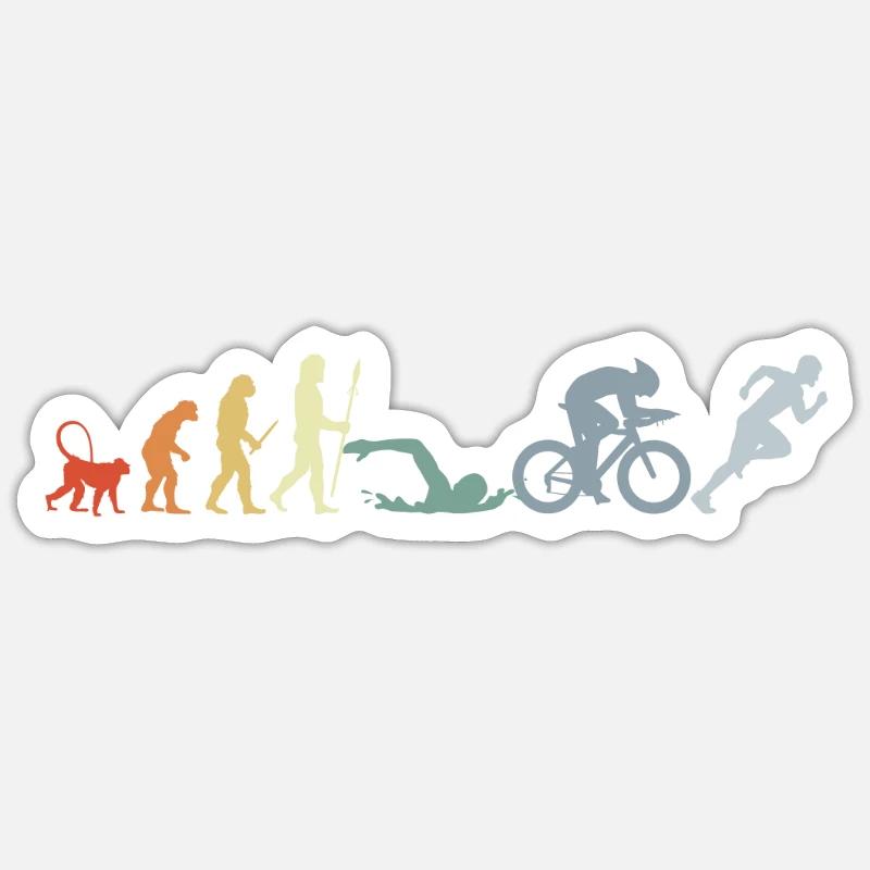 Évolution du triathlon Sticker taille S (10 x 10 cm)