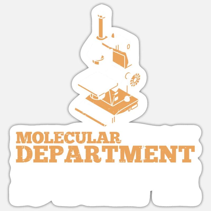 Biologiste Biologiste Microscope Biologiste moléculaire - Sticker taille S (10 x 10 cm) - blanc mat