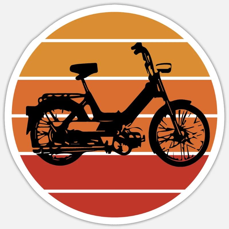 DDR Mobylette Oldtimer Roller Mofa Scooter 2 Takter Sticker taille S (10 x 10 cm)