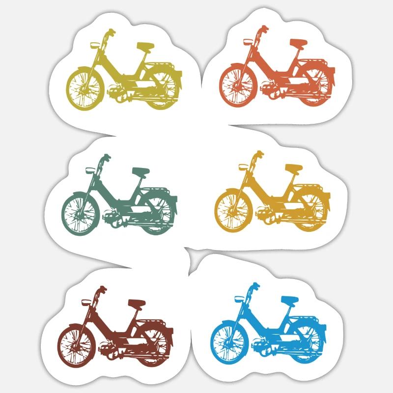 DDR Mobylette Oldtimer Roller Mofa Scooter 2 Takter Sticker taille S (10 x 10 cm)