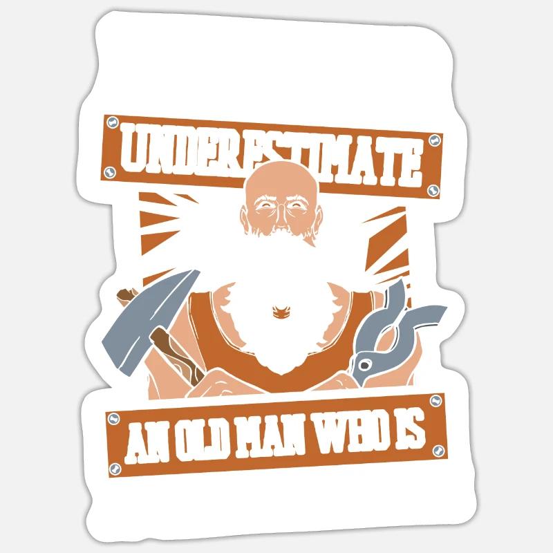 Forgeron forgeron forgeron Anvil forge forgeage - Sticker taille S (10 x 10 cm) - blanc mat