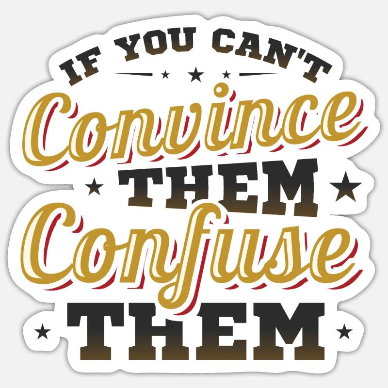 Debating Team, Confuse, Debating - Sticker size S (10 x 10 cm) - white matte