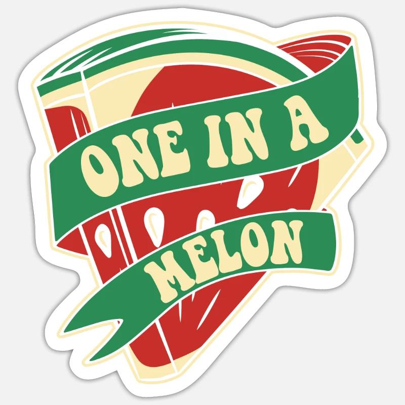 Watermelon Melon Fruit - Sticker size S (10 x 10 cm) - white matte