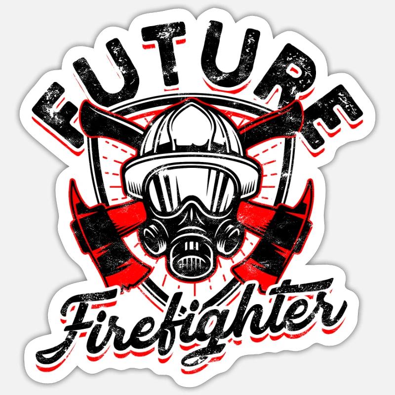 Future Firefighter - first responder Sticker size S (10 x 10 cm)