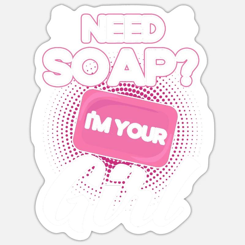 Soap Making Gift Homemade Soap Maker - Sticker Größe S (10 x 10 cm) - Mattweiß