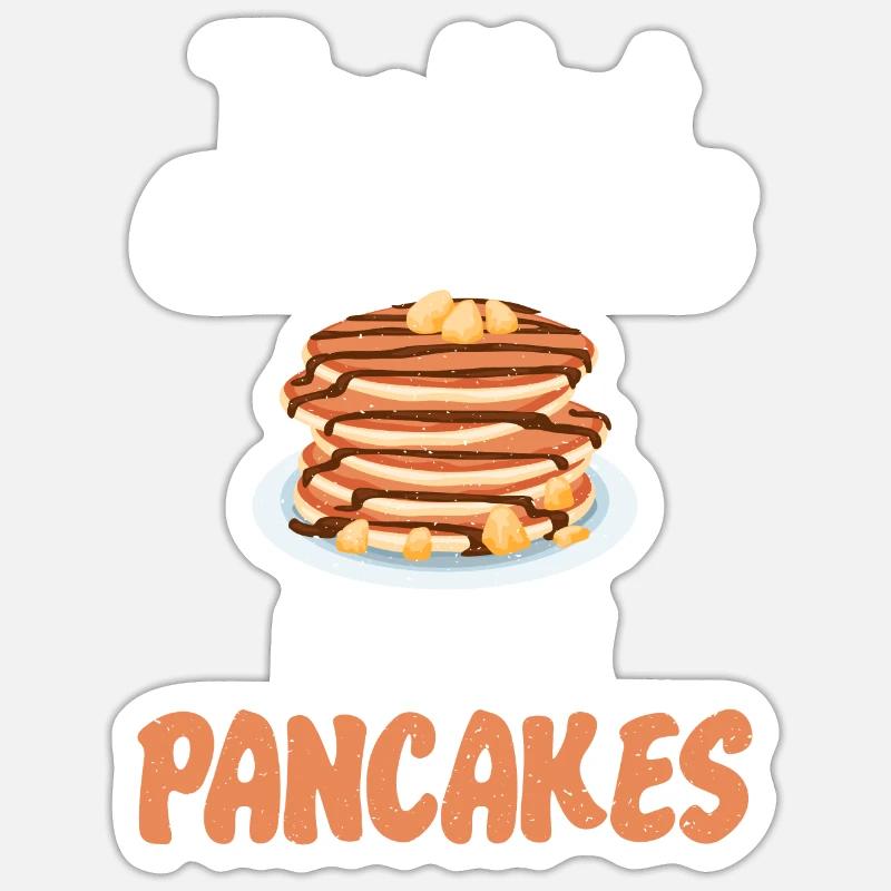 Pancake Lover Gift - Sticker size S (10 x 10 cm) - white matte