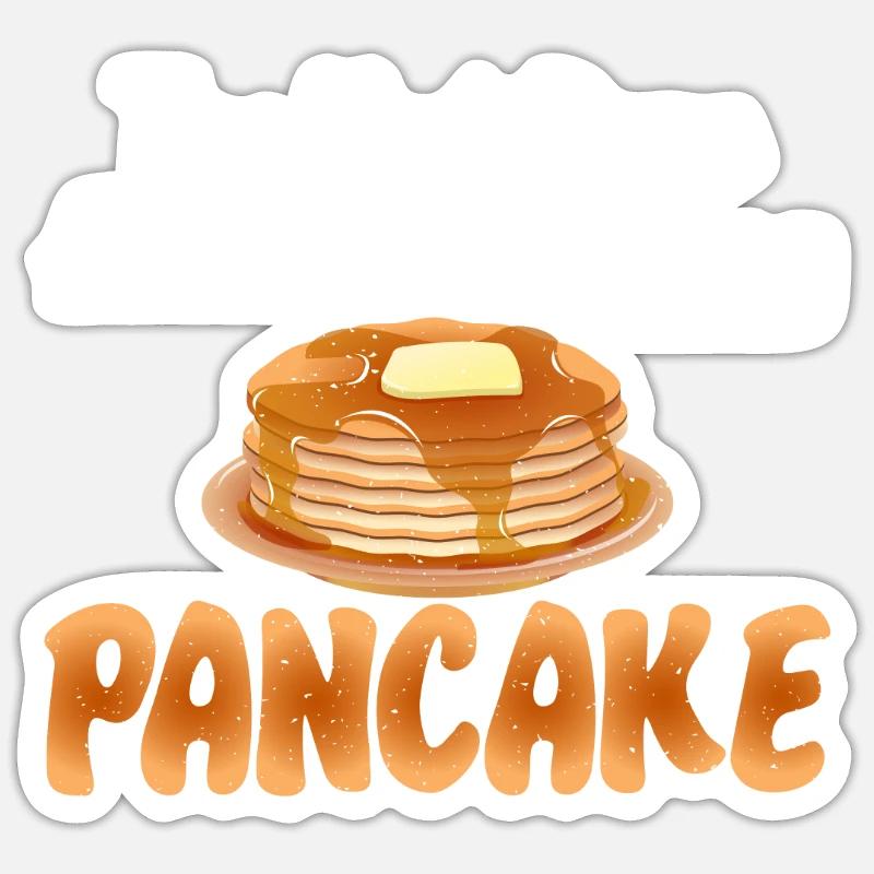Pancake Lover Gift - Sticker size S (10 x 10 cm) - white matte