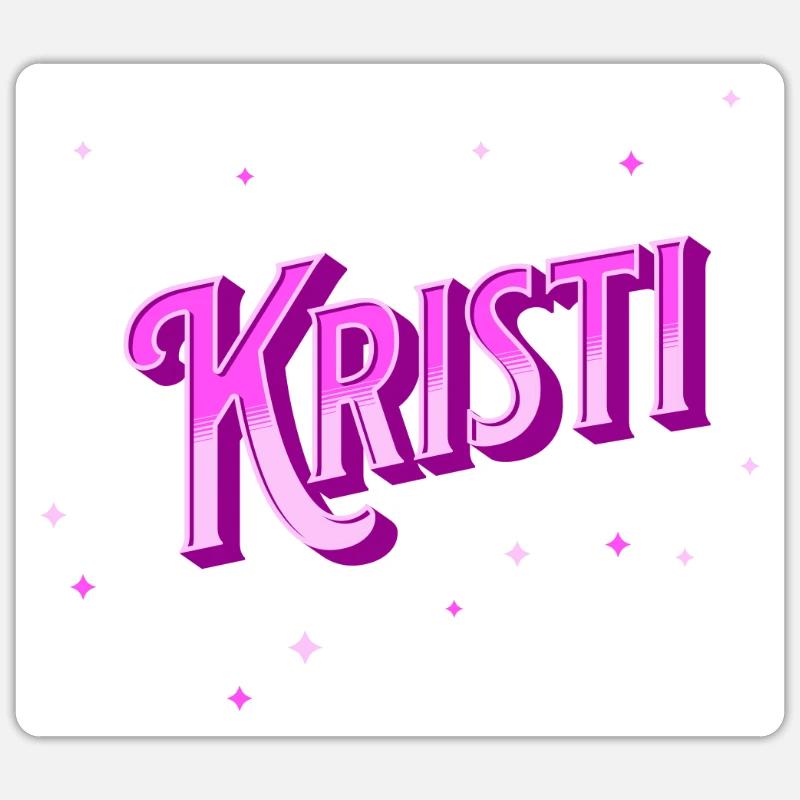 Kristi's name personalized - Sticker size S (10 x 10 cm) - white matte