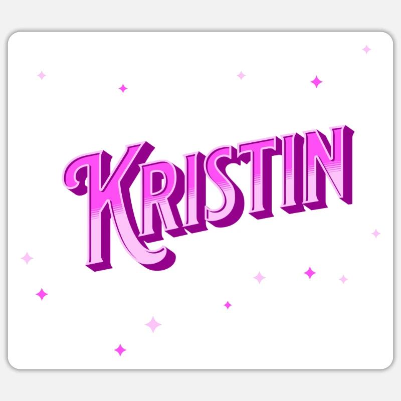 Kristin's name personalized - Sticker size S (10 x 10 cm) - white matte