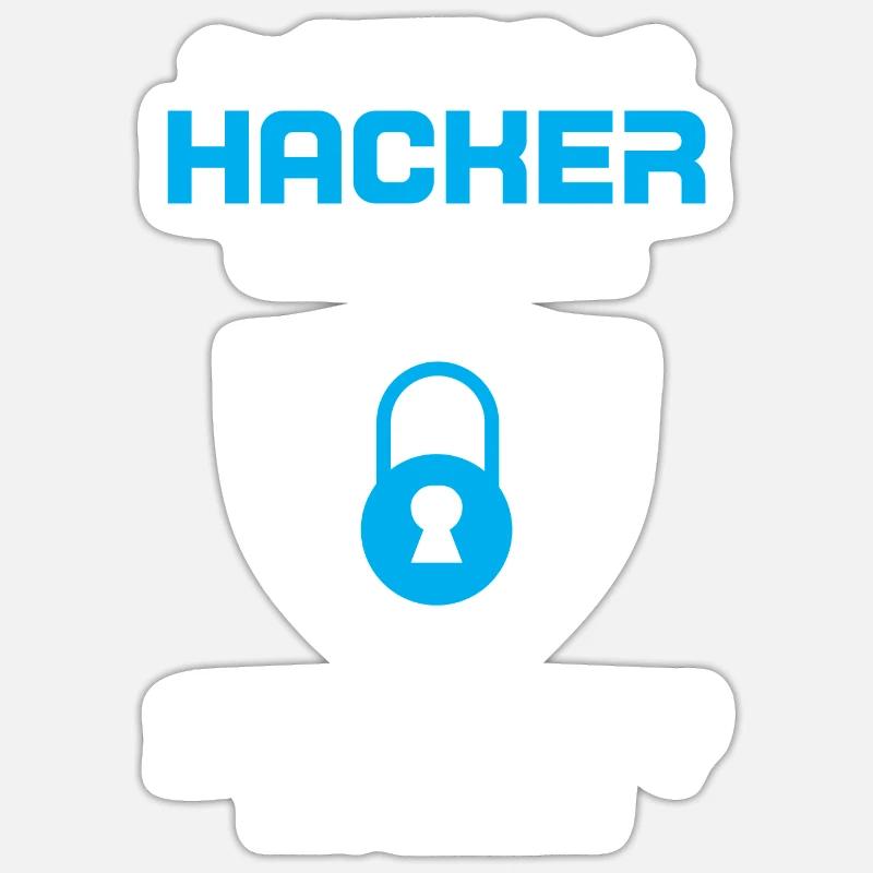 Cybersécurité Sécurité informatique Cybersécurité - Sticker taille S (10 x 10 cm) - blanc mat