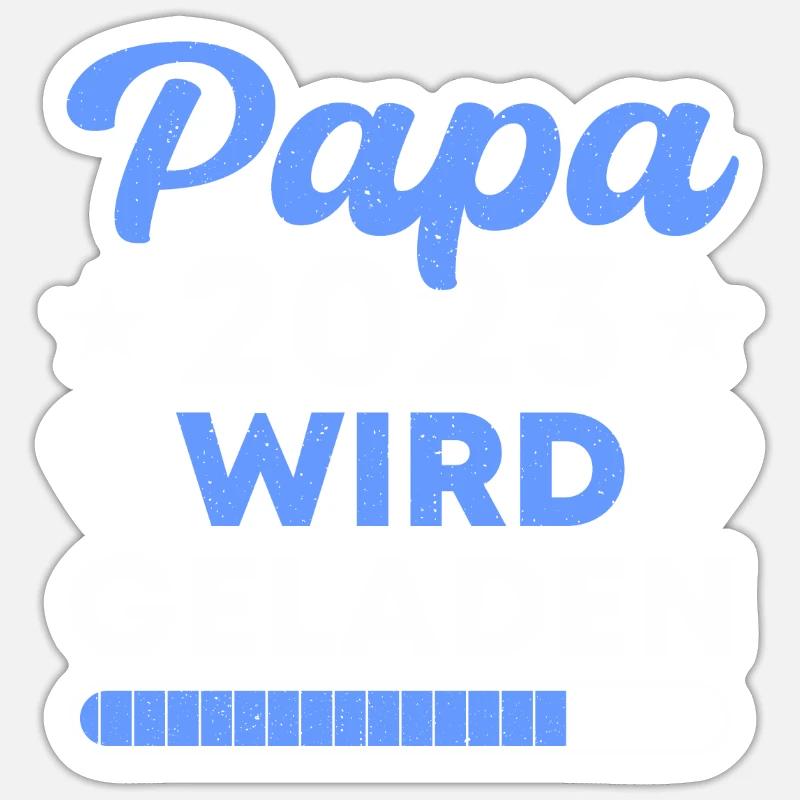 Werdender Papa 2023 loading Balken werdender Vater Sticker size S (10 x 10 cm)