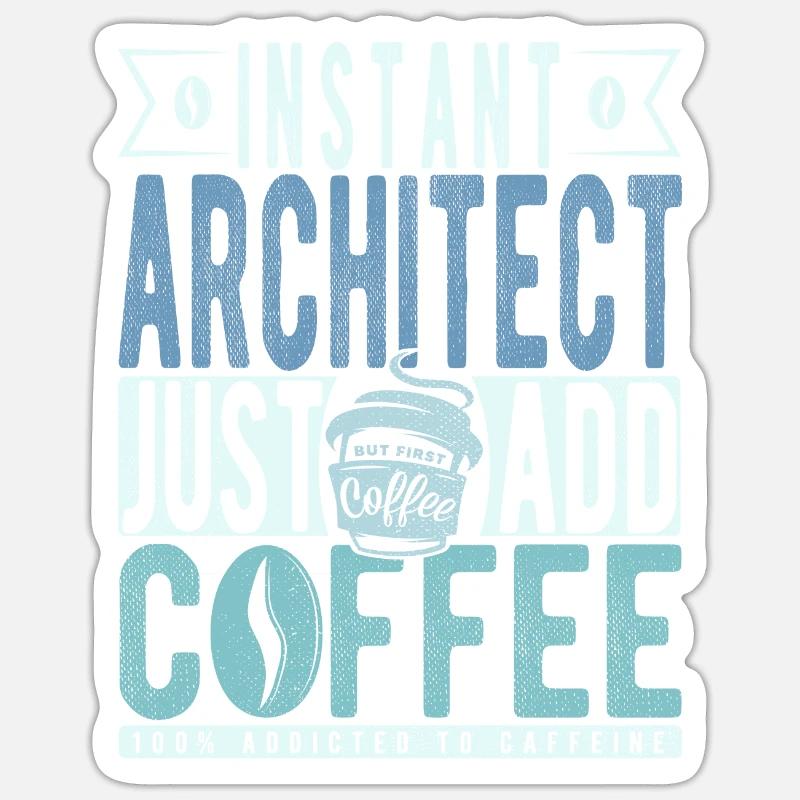 Buchalter coffee saying - Sticker size S (10 x 10 cm) - white matte