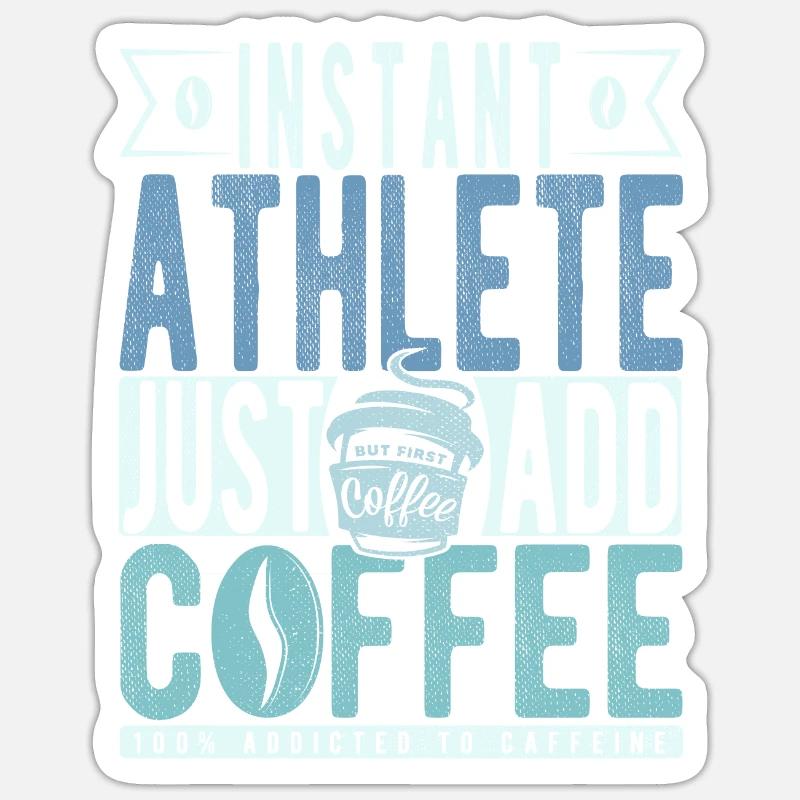 Buchalter Kaffee Spruch - Sticker Größe S (10 x 10 cm) - Mattweiß