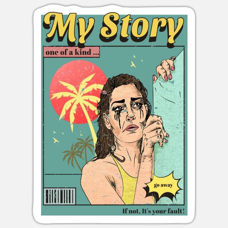 Comic Book - Sticker size S (10 x 10 cm) - white matte