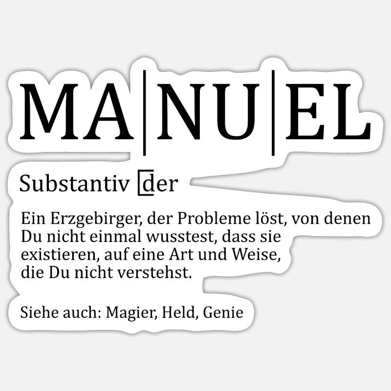 Erzgebirge Manuel - Sticker Größe S (10 x 10 cm) - Mattweiß