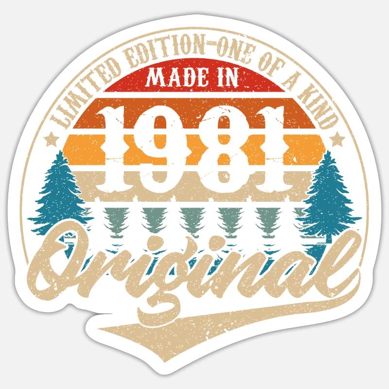 Made in 1981 Original - Sticker size S (10 x 10 cm) - white matte