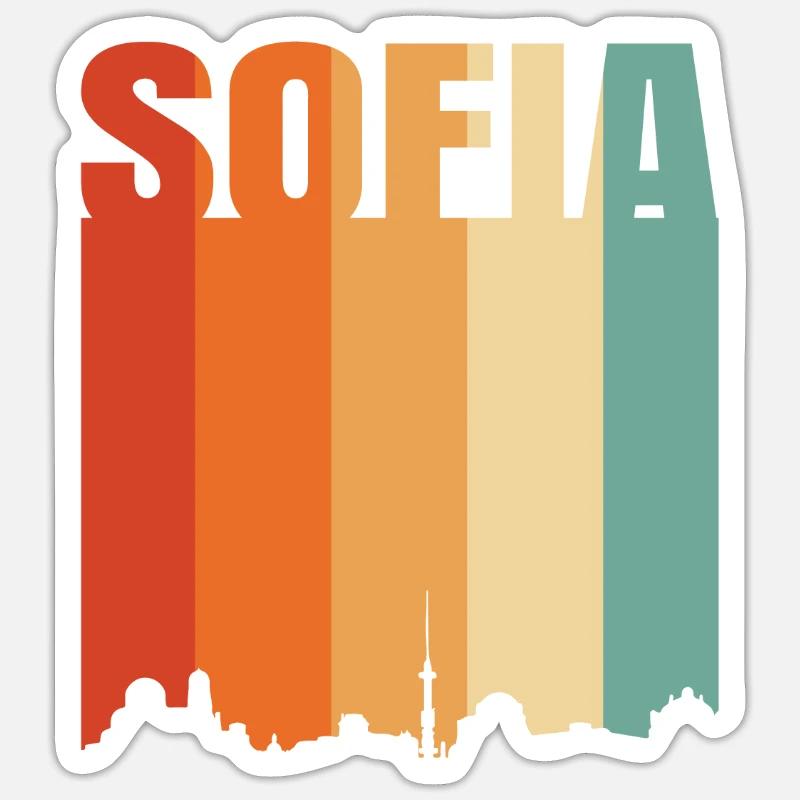 Sofia - Sticker Größe S (10 x 10 cm) - Mattweiß