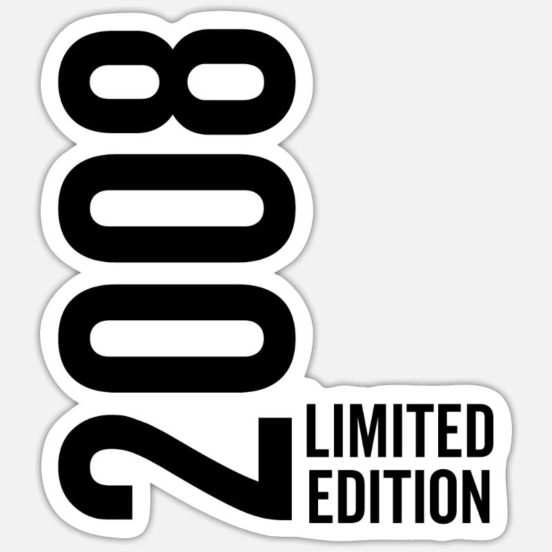 Édition limitée 2008 - Sticker taille S (10 x 10 cm) - blanc mat