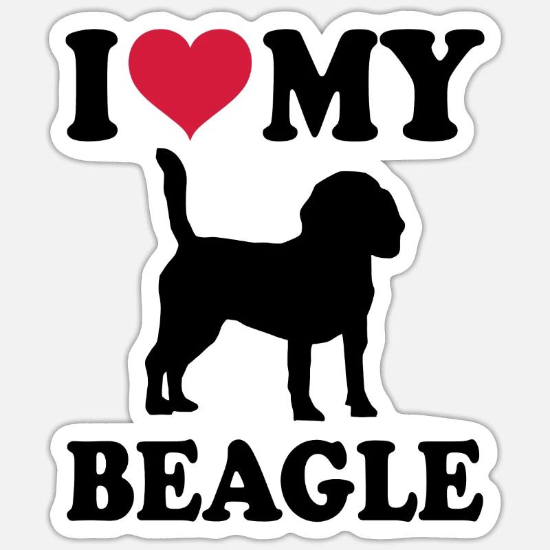 Beagle - Sticker size S (10 x 10 cm) - white matte