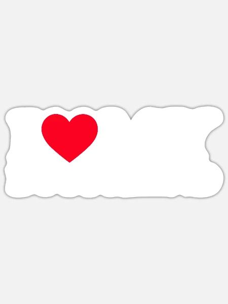I Love My Boyfriend Shirt I Heart My Boyfriend Shi - Klistremerke størrelse S (10 x 10 cm) - matt hvit