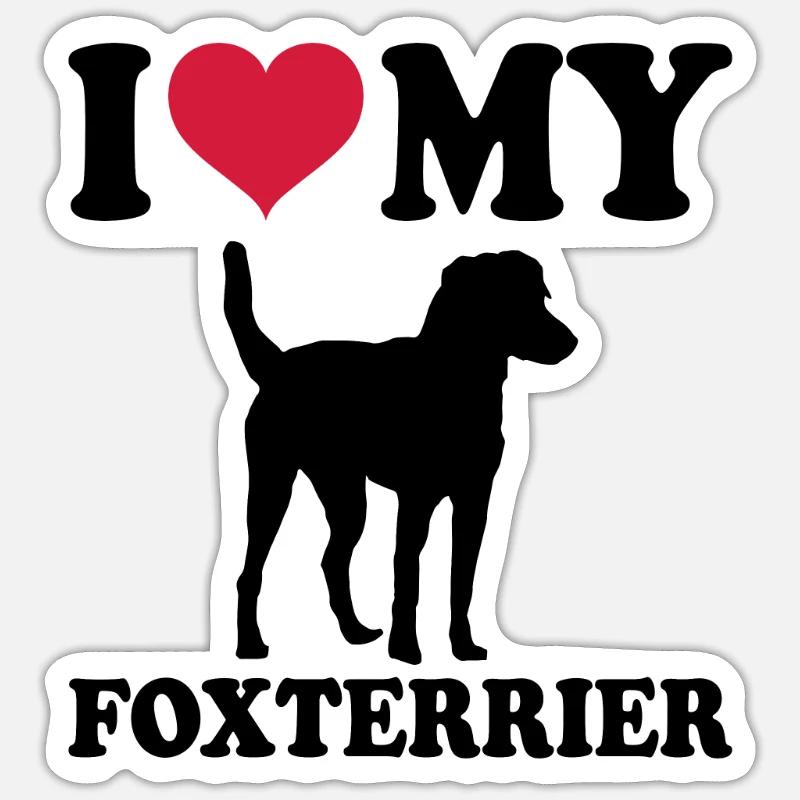 Fox terrier Sticker size S (10 x 10 cm)