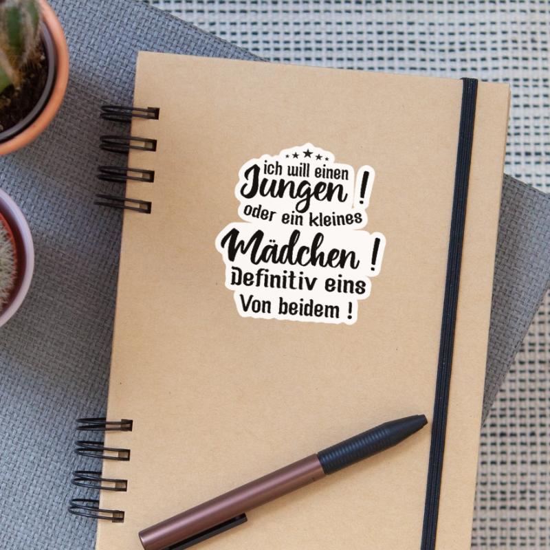 Kleiner Junge | ich will einen jungen oder ein Sticker Größe S (10 x 10 cm)