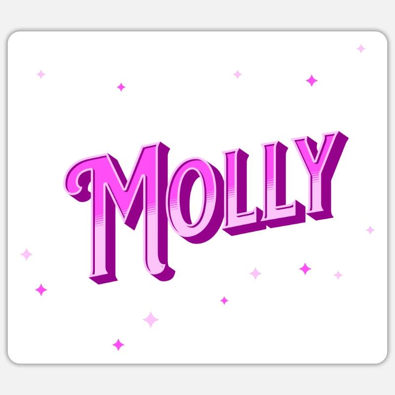Molly name personalized - Sticker size S (10 x 10 cm) - white matte