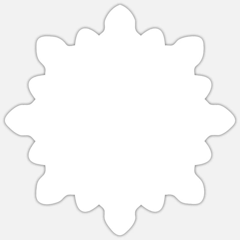 Fleurs Mandala - Sticker taille S (10 x 10 cm) - blanc mat