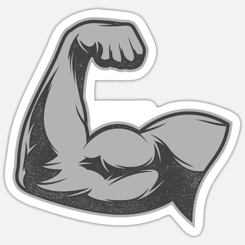 Arm muscle Sticker size S (10 x 10 cm)