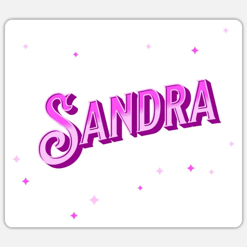 Sandra name personalized - Sticker size S (10 x 10 cm) - white matte