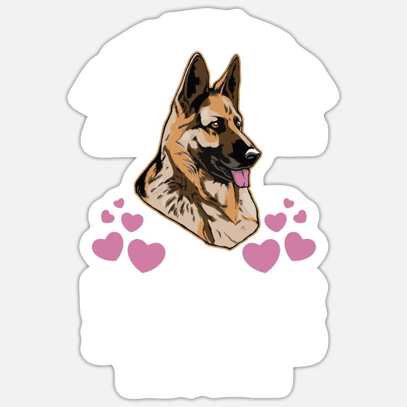 Hund Hundebesitzer Hund Hundebesitzer Geschenk - Sticker Größe S (10 x 10 cm) - Mattweiß