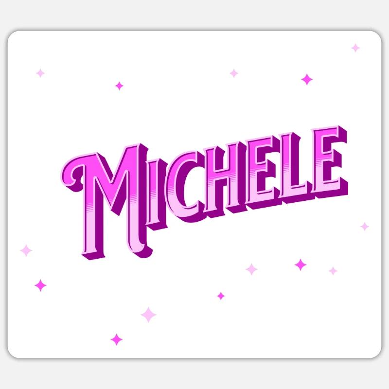 Michele name personalized - Sticker size S (10 x 10 cm) - white matte